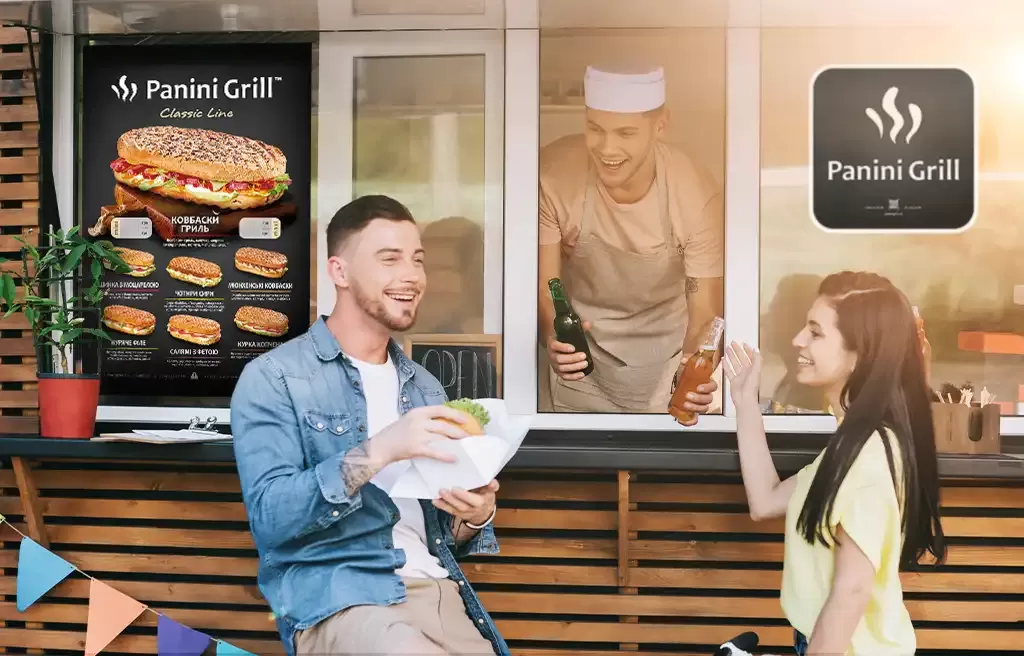 Outdoor advertising of Panini Grill