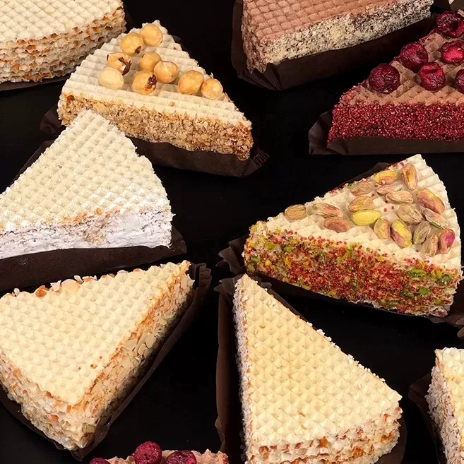 вафельні торти зі згущеним молоком